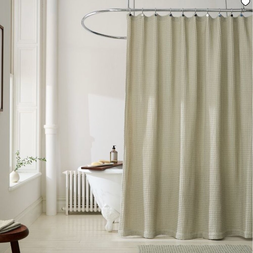 West Elm  Plush Waffle Shower Curtain  - BRAND NEW / UNOPENED